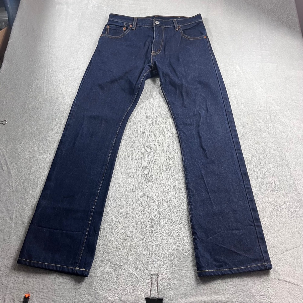 Levis 517 Slim Bootcut Jeans Mens 30x32 Dark Wash Indigo Denim 00517-0217